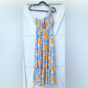 Anthropologie Abel the Label One Shoulder Maxi Dress